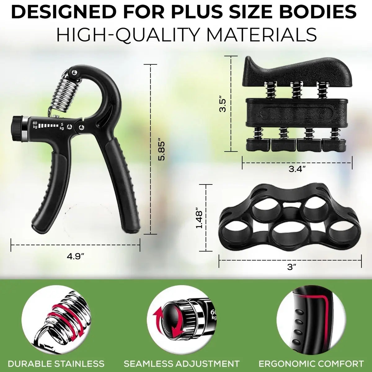 5-Piece Hand Grip Kit for Forearm Exercises