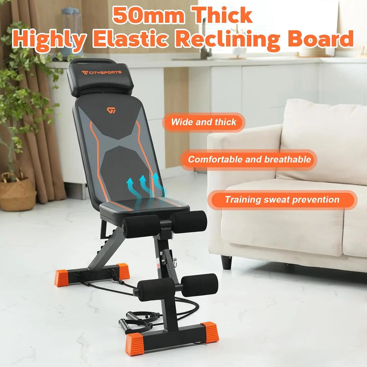 7 Adjustable Positions Fitness Bench